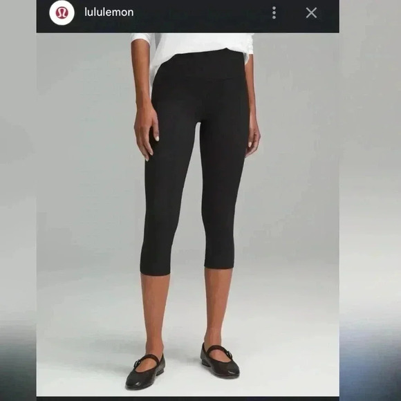 Lululemon Yoga Align High-Rise Navy Crop Pants Size 4 - Picture 2 of 3